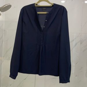 Talbots Dark Blue Long Sleeve Blouse